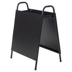 咖啡廳廣告簡易組裝式橫幅支架 層架型鐵製立牌, 1個, 黑色