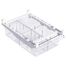 Edish 冰箱抽屜盒 4格, 透明色, 1個