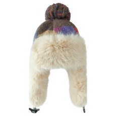 American Road 格紋針織滑雪板冬季運動毛帽 BRP2122, 棕色, 1個