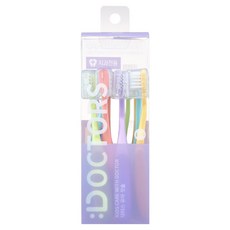 Dr.'s 2階段幼兒牙刷, 芥末黃 + 萊姆綠 + 薰衣草紫 + 天空藍 + 珊瑚橘, 10入, 1套