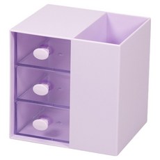 맙소샵 데스크탑 다층 칸막이 분리 미니 서랍 수납함 12 x 10 x 12 cm BRP2078, 라벤더, 3단