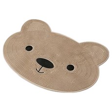 민아루 한눈에 반한 귀여운 욕실 발매트 아기곰, 브라운, 1개