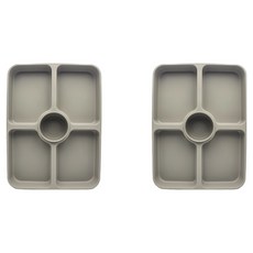 집사람 캠핑 피크닉 식판 31.3 x 23.5 x 3.5 cm, 그레이, 2개