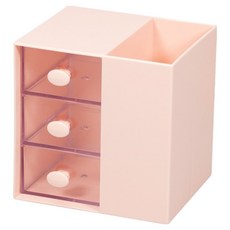 맙소샵 데스크탑 다층 칸막이 분리 미니 서랍 수납함 12 x 10 x 12 cm BRP2078, 핑크, 3단