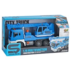 698 CITYTRUCK 1:16 중장비 크레인 MX0325095, 파랑외, 1개