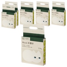 草恩貓砂 GrassCat Mood 沐薯砂 天然除臭 木薯貓砂, 2.4kg, 6個, 無香