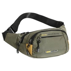 아메리칸로드 심플 배색 야외 스포츠 크로스 힙색 BRP1966, 그린, 1개