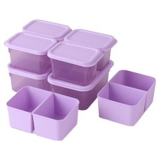 Debbie Meyer Debi Box 紫色密封模組化保鮮冰箱收納盒 實惠配菜盒3件組, 1套