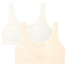 Suafam 兒童用無痕1階雙格紋胸罩2件組
