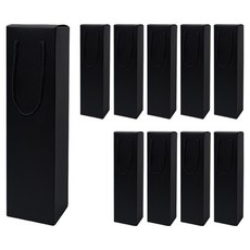 행복술술 고급 와인박스 선물포장 사각 상자, 블랙, 10개