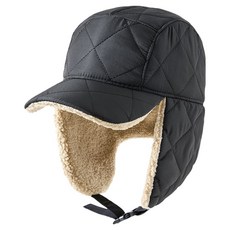 American Road 防寒滑雪/滑雪板用羊羔毛鋪棉帽 BRP2024, 黑色, 1個