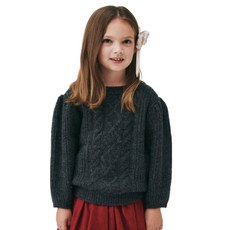 아동용 볼륨 니트 스웨터 BZ64SW01GY