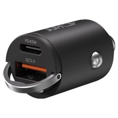 주파집 초고속 듀얼 PPS C타입 매립형 차량용 시가잭 충전기 63W, 블랙, CC03S