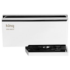 king ASSA ABLOY 三和精密 玻璃門用非嵌入式液壓緩衝器 低噪音 速度控制 防門碰撞 緊湊型鉸鏈 K3300 顧客自行安裝, 1個