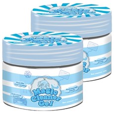 Dreamy 多用途除塵果凍清潔劑 縫隙清潔 透明圓筒形 160g, 2個, 藍色