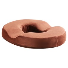 YUNMI 水晶絨記憶棉減壓坐墊/久坐美臀坐墊/中空透氣護脊坐墊/痔瘡坐墊/家用辦公室車用椅墊, 棕色