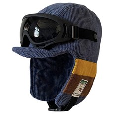 American Road 男士復古燈芯絨運動護目鏡 BRP2025, 藍色, 1個