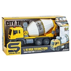 698 JIAN SHENG TOYS CITYTRUCK 1：16 水泥攪拌車 MX0325085, 黃色, 1個