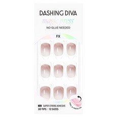 데싱디바 매직프레스 네일팁 숏 스퀘어, 푸딩, 1개