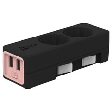 NEMOTAP The Slim USB 10W 個別2孔延長線 SY-SB2 USB, 深灰色, 1個, 2.5m
