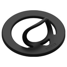 Ringke 雙磁吸矽膠指環扣 雙面磁鐵 MagSafe 手機支架, 黑色, 1個