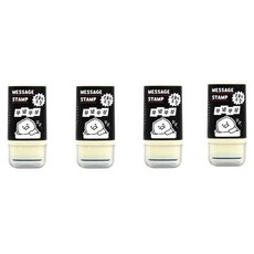 Kakao Friends Life 方形印章 春植 無念無想, 黑色, 4個