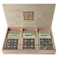 carpenter 木匠兄妹 窗花禮盒 茶 + 咖啡組合, 1套, 清悠金萱烏龍 3個 + 梨山美人紅茶 3個 + 咖啡濾掛包 6個 + 窗花杯墊 3個