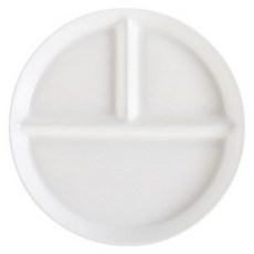 Daparang 餐桌餐盤 陶瓷分格盤 圓形 HJ0867, 1個