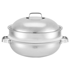 Stenny 電磁爐無研磨劑不鏽鋼五層派對炒鍋, 28cm, 1個