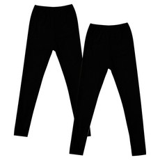 兒童款基本款蜜桃絨刷毛內搭褲2件組