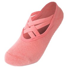 Asana 鬆餅格紋交叉緞帶緩衝氣墊瑜珈皮拉提斯襪