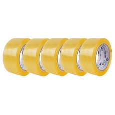 Woolim OPP 封箱膠帶 透明 48mm x 80m, 5個