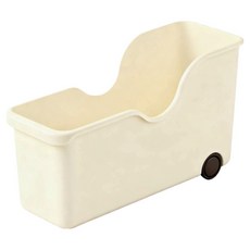 Edish 滾輪收納盒 櫥櫃收納盒 廚下收納, 淺卡其色, 1個