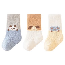 STARDOOR 幼兒動物厚款冬季襪3件組