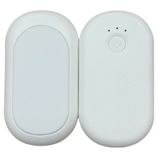 부이 듀얼 마그네틱 휴대용 분리형 전자 충전식 손난로 2p, WHITE, B5HW-03D