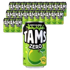 탐스제로 탄산음료 사과, 355ml, 24개