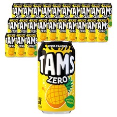 탐스제로 파인애플 탄산음료, 355ml, 24개