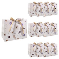 B Home Baking 花葉緞帶紙提袋, 混合顏色, 10個