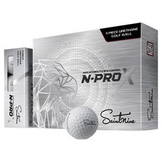 세인트나인 N PRO X 프리미엄 우레탄 골프공 4피스, 1개, 12개입, 화이트