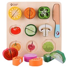 Classic WORLD 客來喜 蔬菜切切拼板 5011, 原木色, 1個