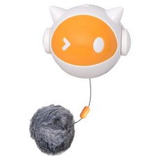 Truly House 懸掛式逗貓神器 自動升降逗貓球 貓玩具 狗玩具 毛孩玩具 寵物玩具, 白色, 1個