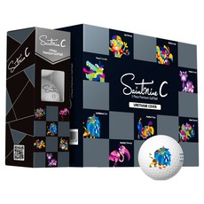 Saintnine C 高反彈高爾夫球 4種 x 3p 套組 3層, 白色, 1套