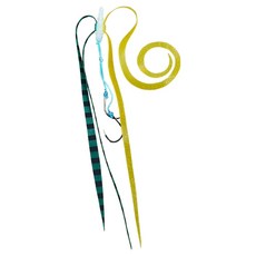 실버캐스트 뉴 참돔 타이라바 스커트, 엘펄 그린줄무늬, 1개, 10g