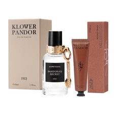 KLOWER PANDOR 台灣公司貨 記憶香氛日常組 潘朵拉的秘密記憶香水 + 荒野玫瑰香水滋潤護手霜, 1套