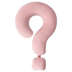 리빙플로우 물음표 자동차 도파민 U자형 목베개, 핑크