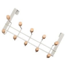 Ebright 門後掛鉤 門用掛架 鐵製衣架, 白色, 1個