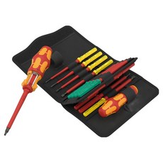 Wera VDE 絕緣細刃棘輪螺絲起子 英制套組 006619, 1套