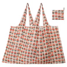 메오 키친 대용량 접이식 장바구니, 딸기, 3개