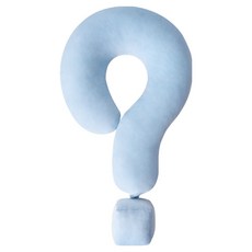Living Flow 問號汽車多巴胺U型頸枕, 天藍色
