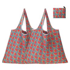 메오 키친 대용량 접이식 장바구니, 수박, 3개